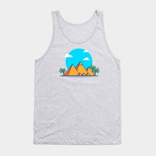 Pyramid Cartoon Illustration Tank Top